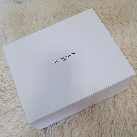 CHRISTIAN DIOR CD Empty white gift Box scarf small bag makeup storage home decor - Picture 5 of 6